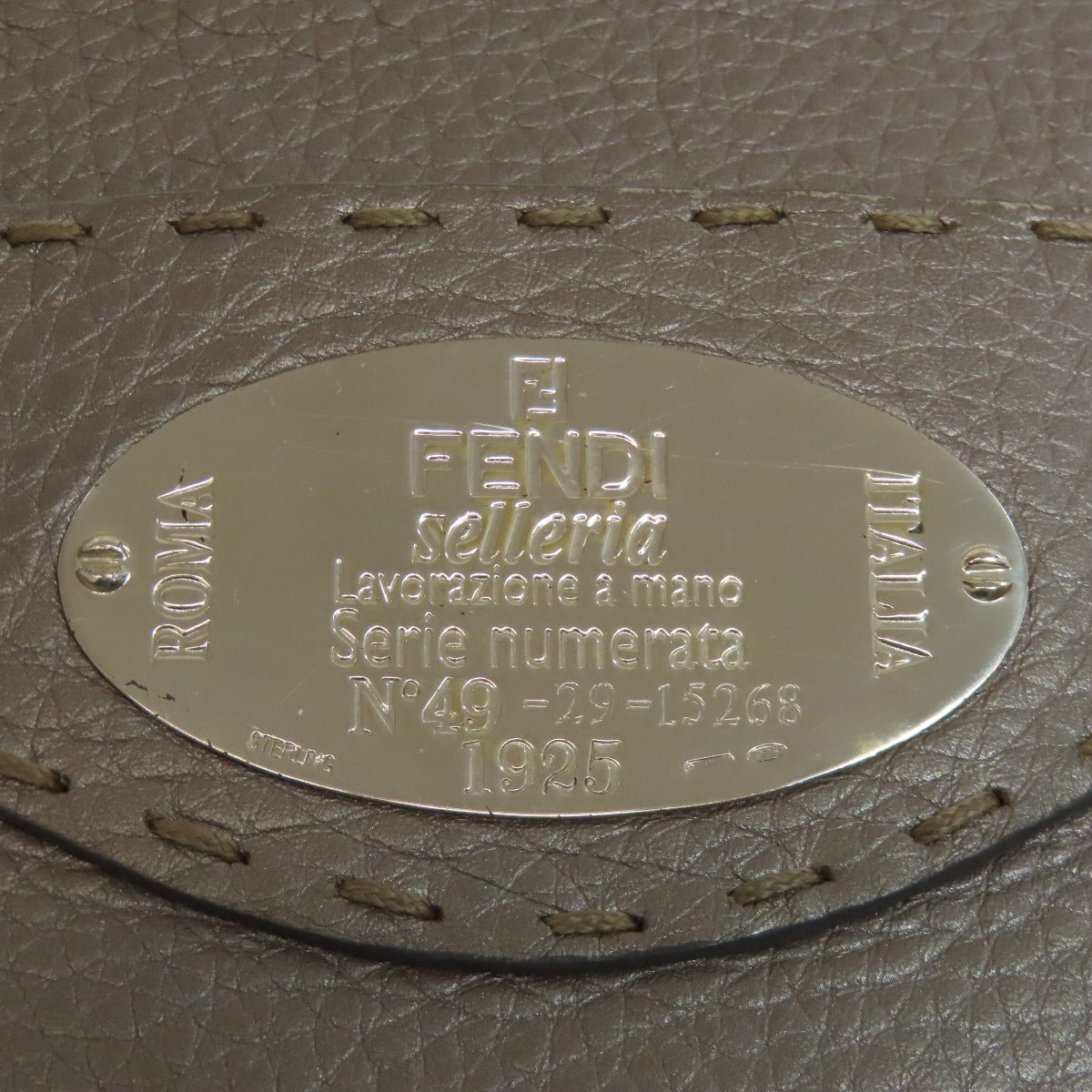 FENDI Shoulder Bag Calfskin gray Celeria