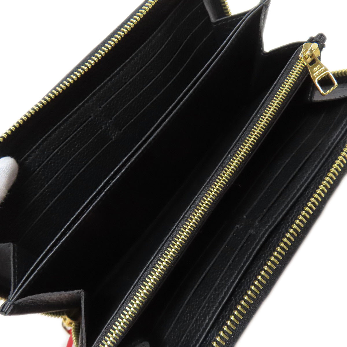 LOUIS VUITTON Long Wallet Purse M69698 Ann Platt black LV Crafty Zippy Wallet