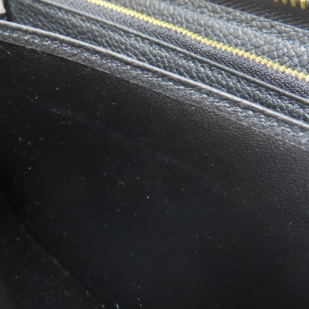 LOUIS VUITTON Long Wallet Purse M69698 Ann Platt black LV Crafty Zippy Wallet