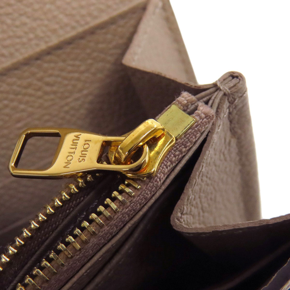 LOUIS VUITTON Long Wallet Purse M68708 Ann Platt beige Portefeuille Sara
