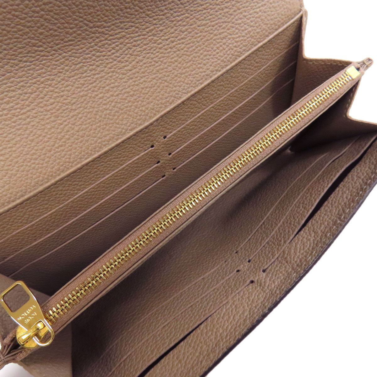 LOUIS VUITTON Long Wallet Purse M68708 Ann Platt beige Portefeuille Sara