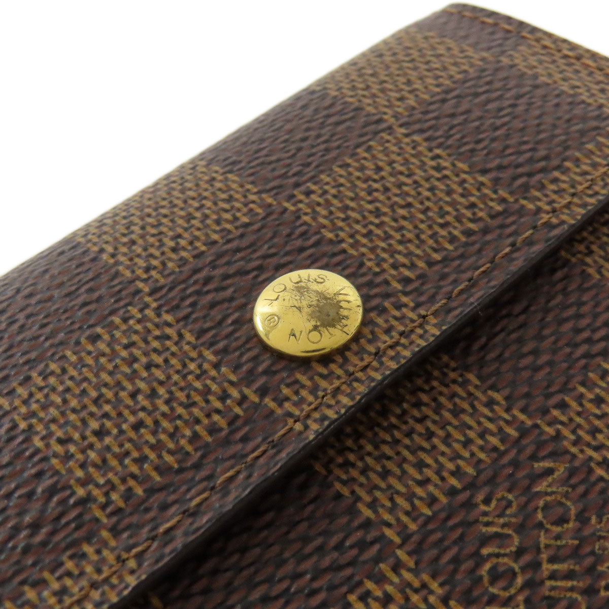 LOUIS VUITTON Coin case N62925 Damier canvas Brown Ludlow