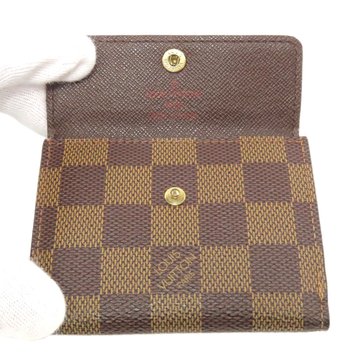 LOUIS VUITTON Coin case N62925 Damier canvas Brown Ludlow