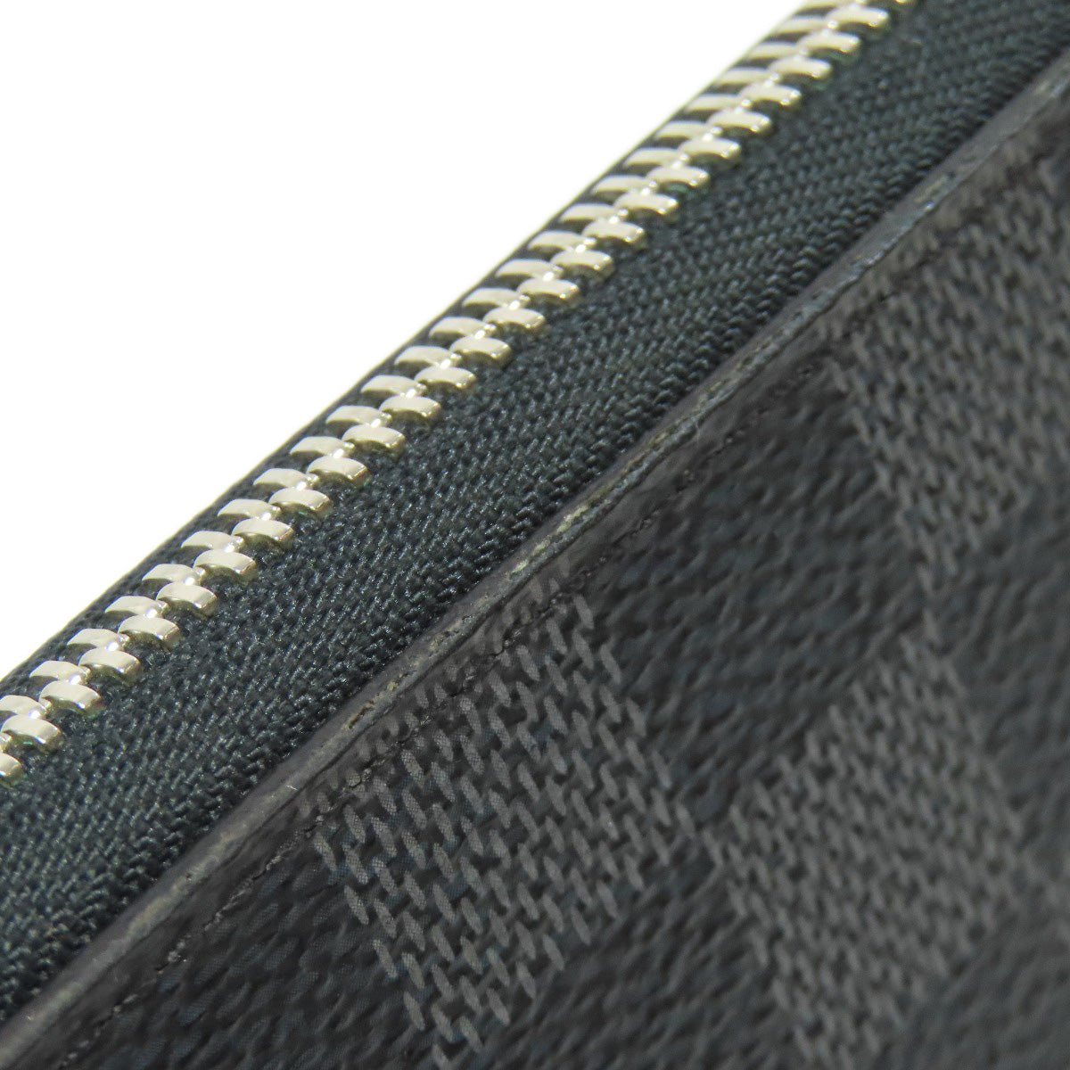 LOUIS VUITTON Long Wallet Purse N60111 Damier canvas gray Zippy Organizer NM