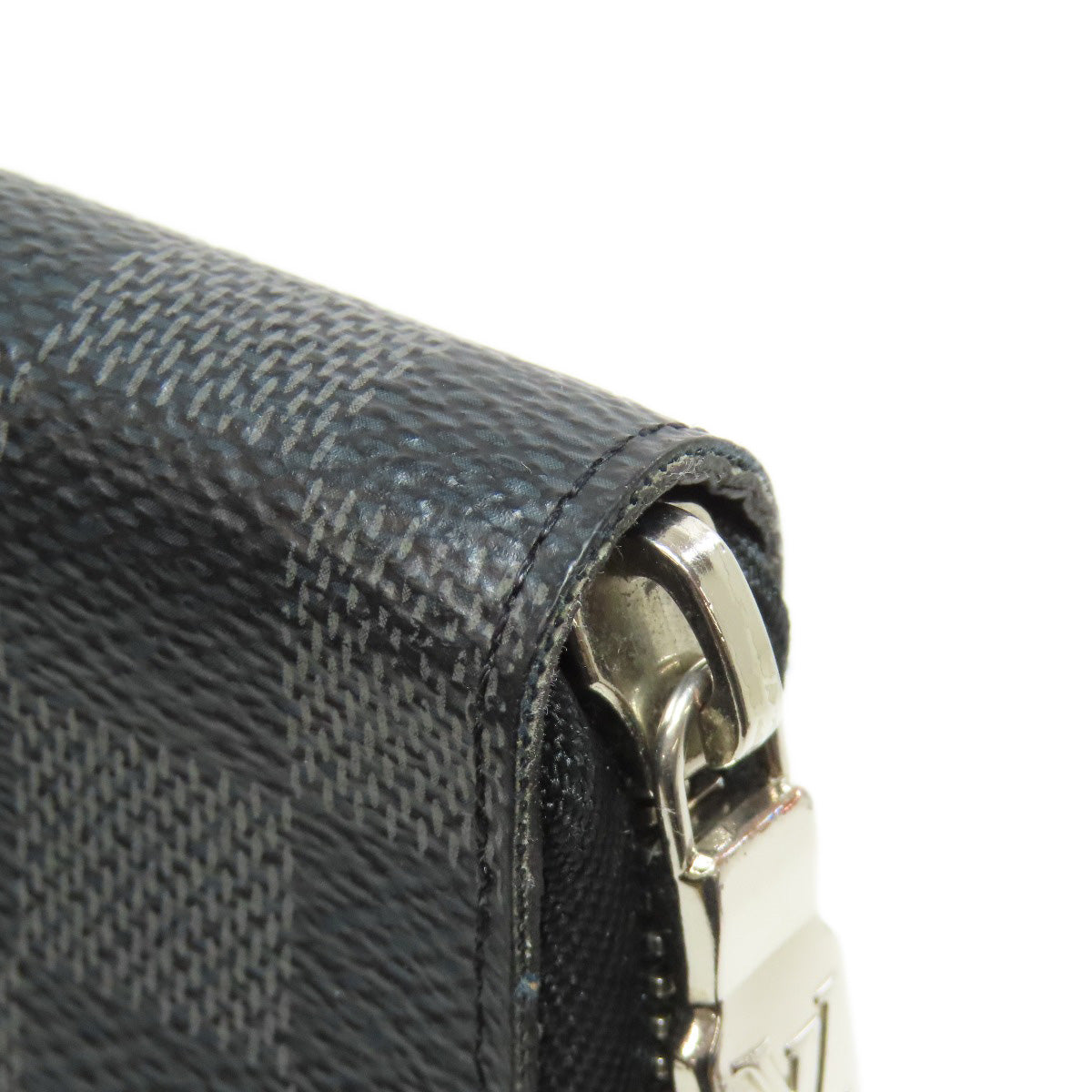 LOUIS VUITTON Long Wallet Purse N60111 Damier canvas gray Zippy Organizer NM