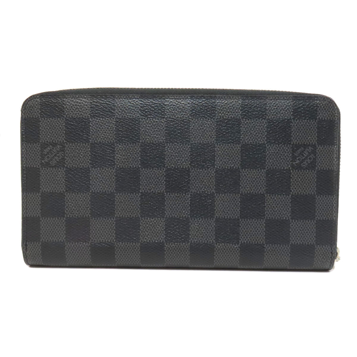 LOUIS VUITTON Long Wallet Purse N60111 Damier canvas gray Zippy Organizer NM