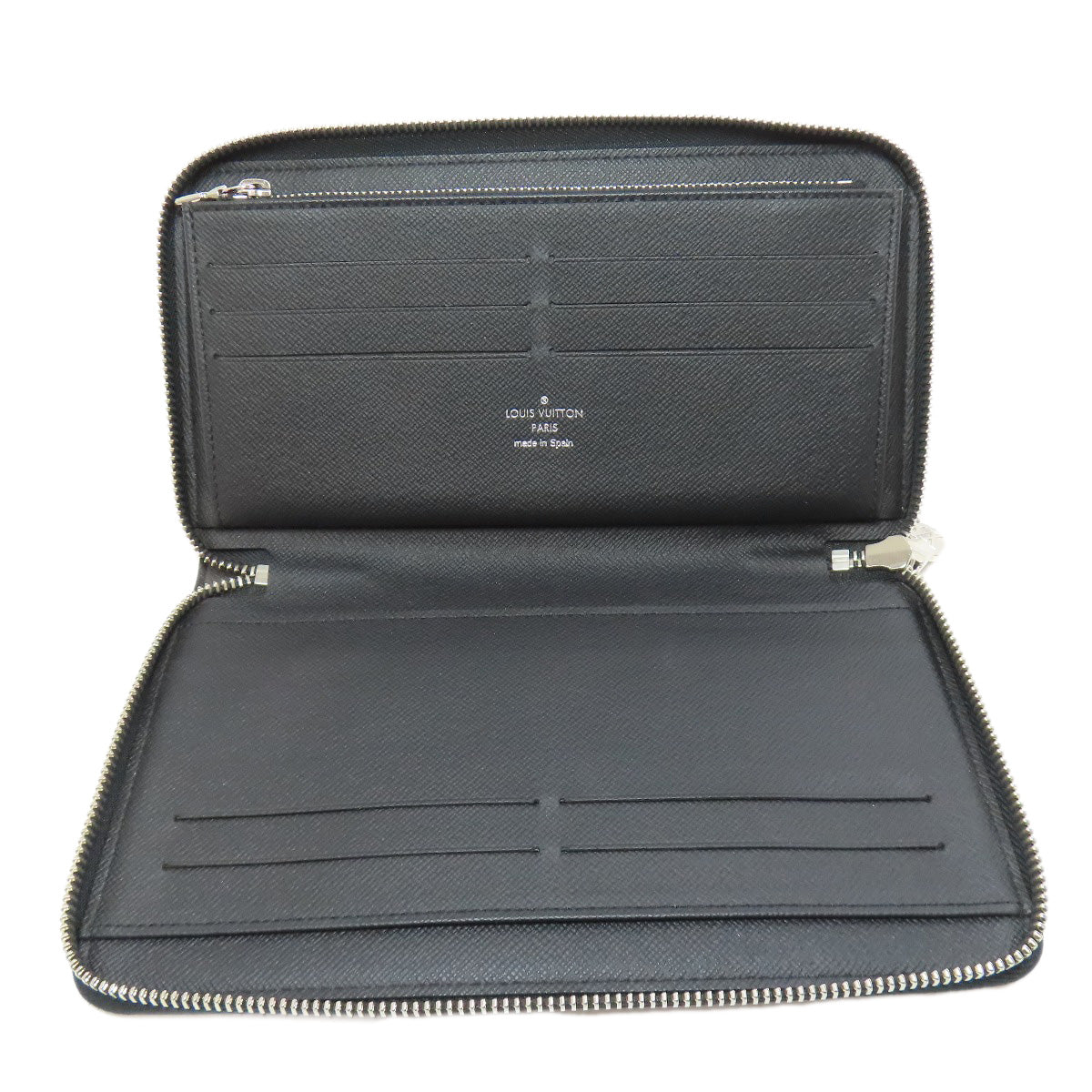 LOUIS VUITTON Long Wallet Purse N60111 Damier canvas gray Zippy Organizer NM