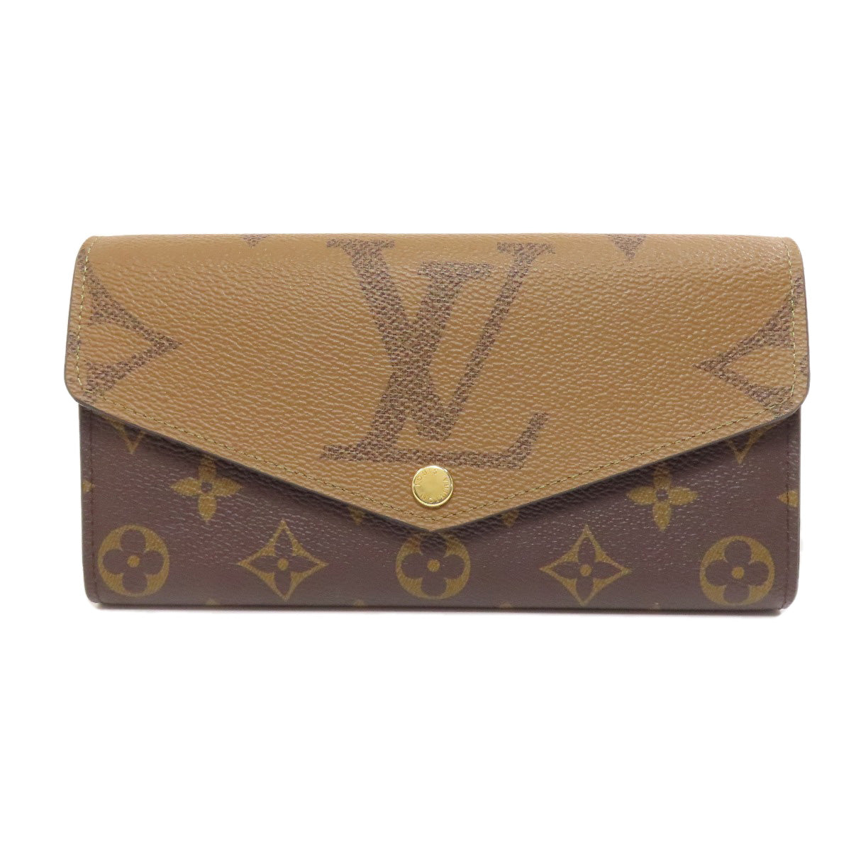LOUIS VUITTON Long Wallet Purse M80726 Monogram Giant Brown Portefeuille Sara