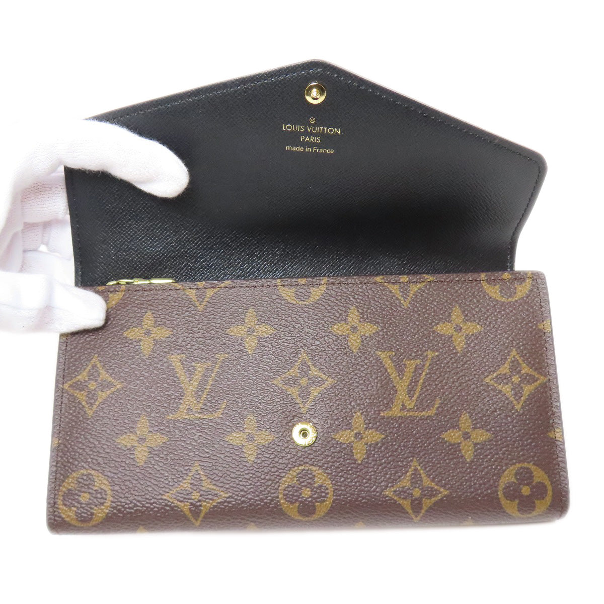 LOUIS VUITTON Long Wallet Purse M80726 Monogram Giant Brown Portefeuille Sara