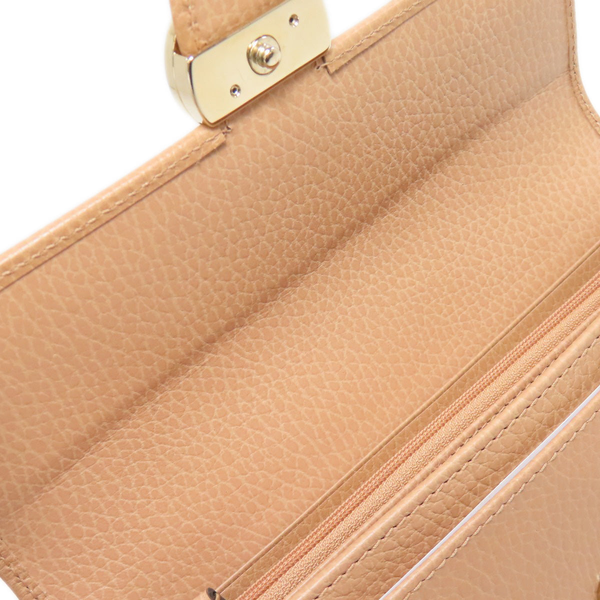 GUCCI Long Wallet Purse 615524 leather beige Interlocking G outlet