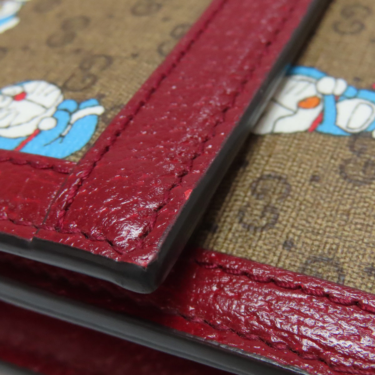 GUCCI Long Wallet Purse 647786 PVC Brown Doraemon collaboration