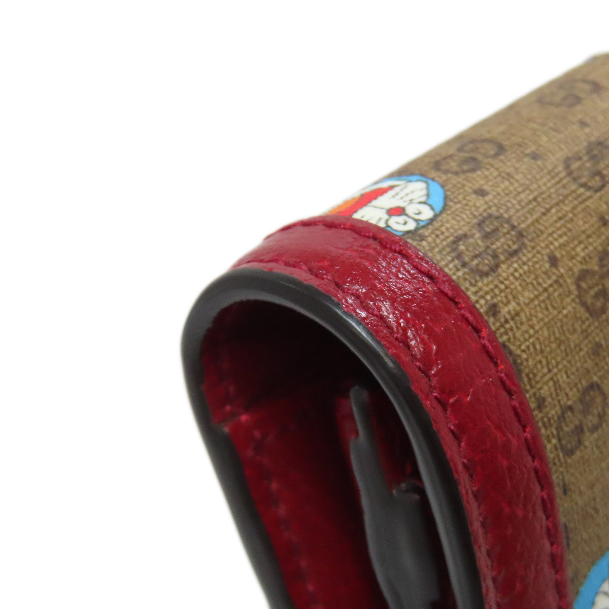 GUCCI Long Wallet Purse 647786 PVC Brown Doraemon collaboration