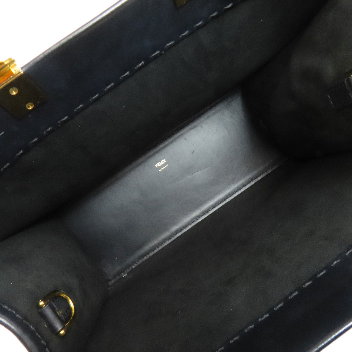 FENDI Handbag Calfskin black Sunshine Medium 2WAY