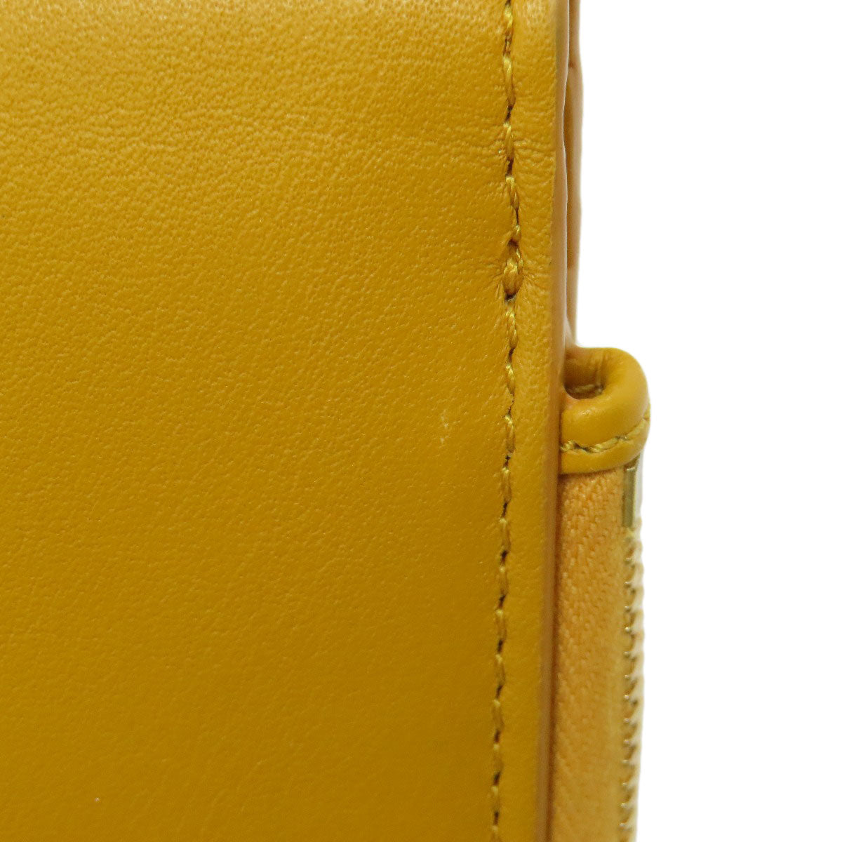 FENDI Bifold Wallet leather yellow FF Cube