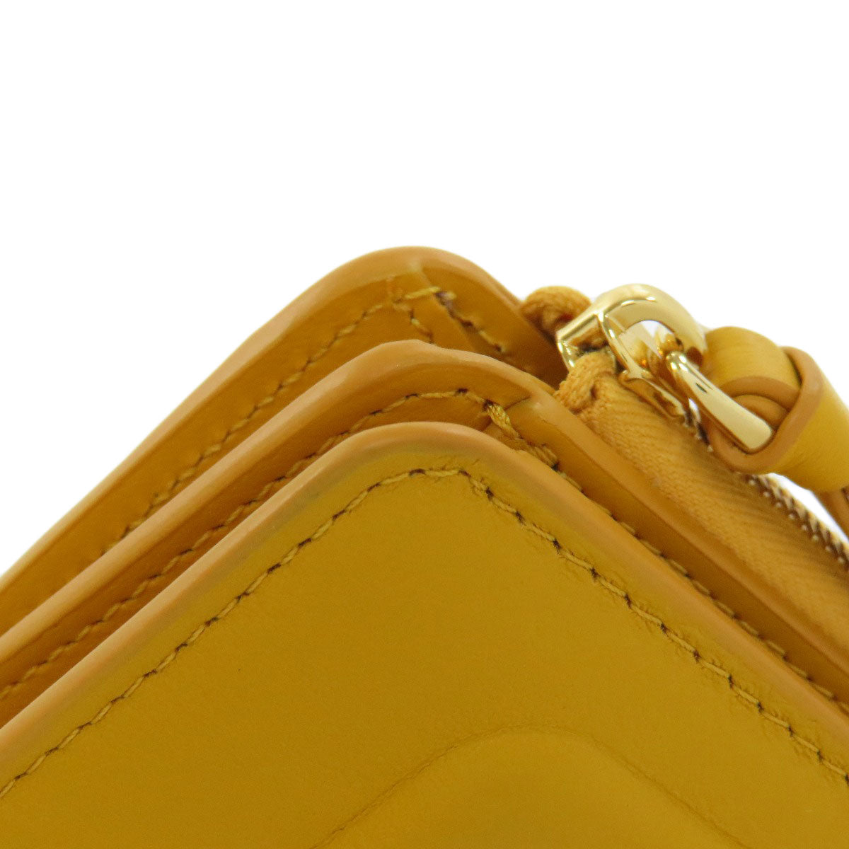 FENDI Bifold Wallet leather yellow FF Cube
