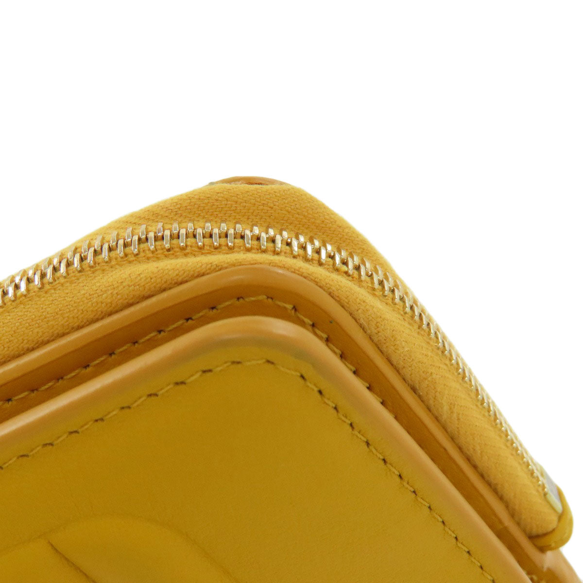 FENDI Bifold Wallet leather yellow FF Cube