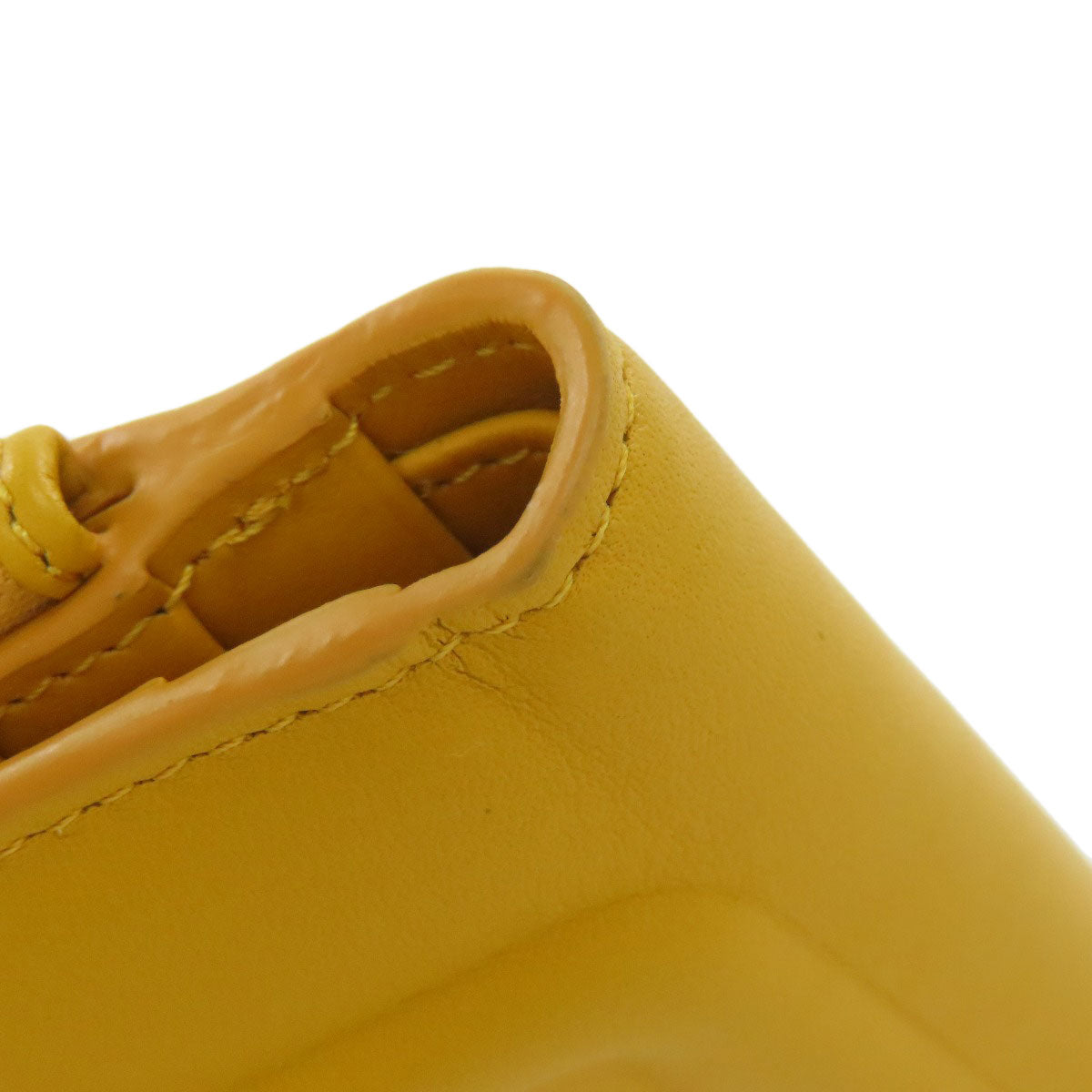 FENDI Bifold Wallet leather yellow FF Cube