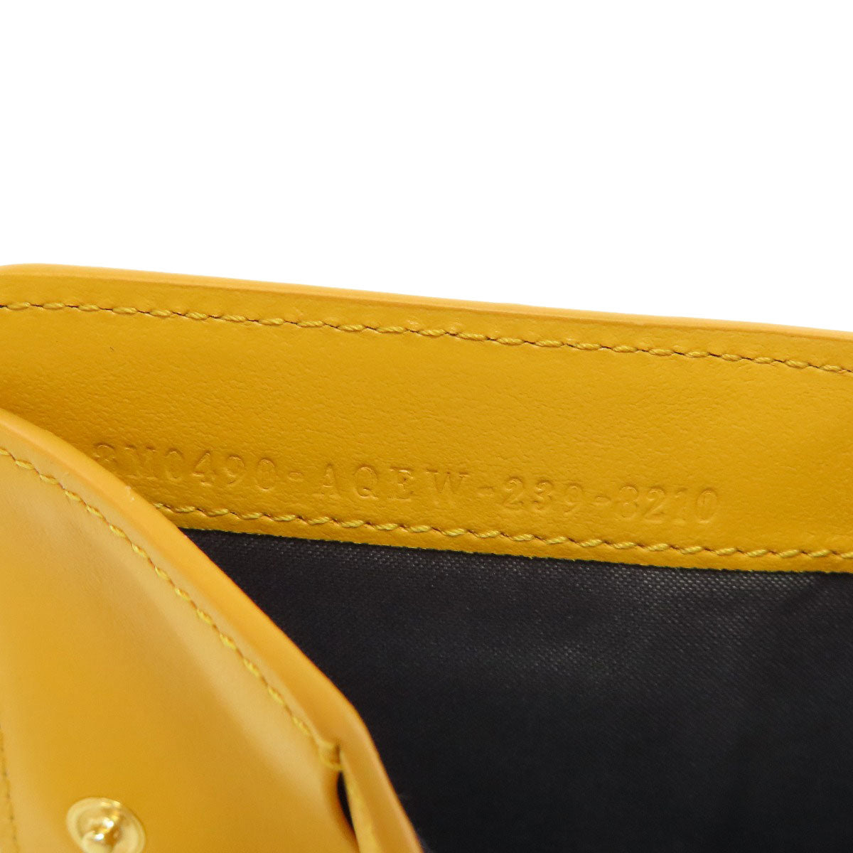 FENDI Bifold Wallet leather yellow FF Cube