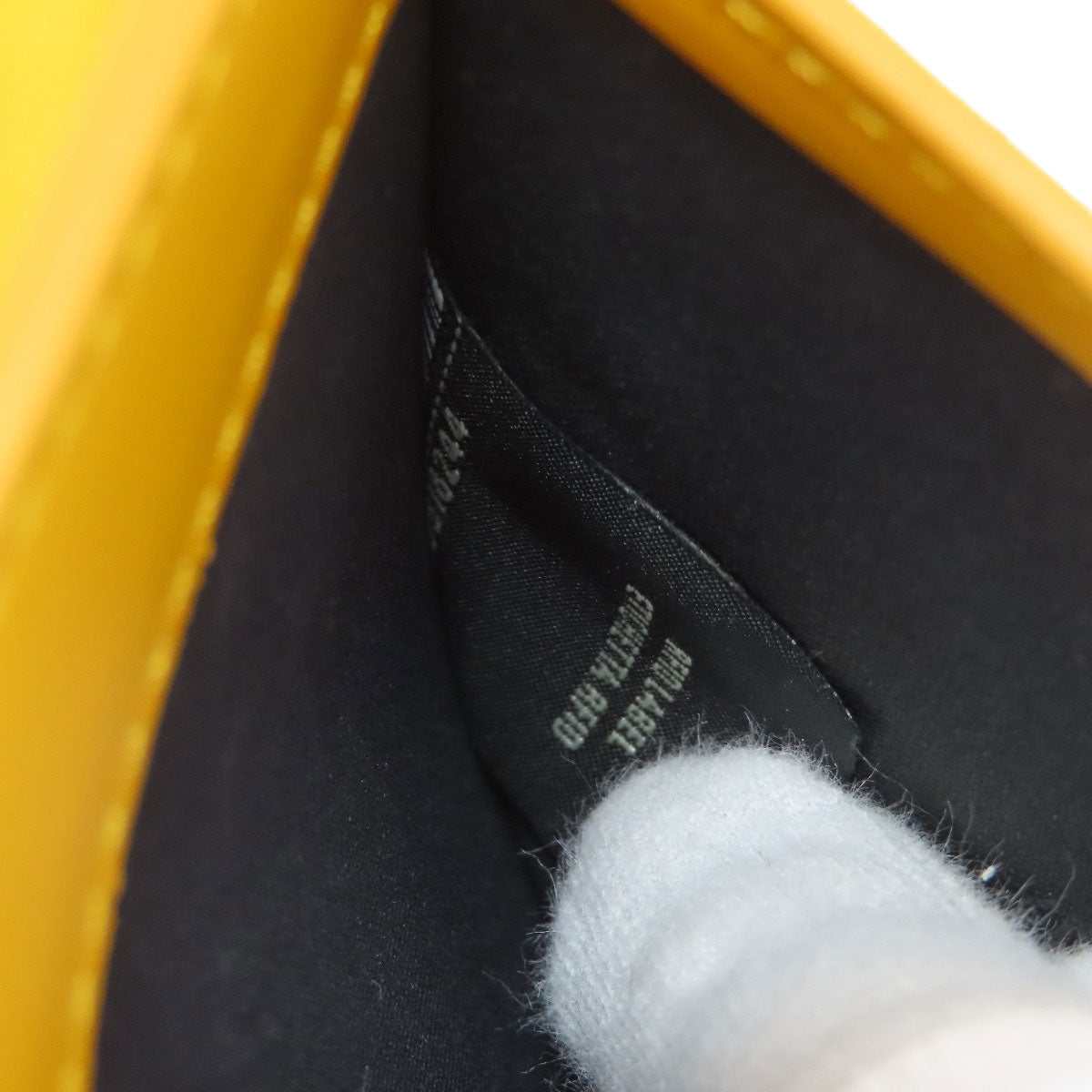 FENDI Bifold Wallet leather yellow FF Cube