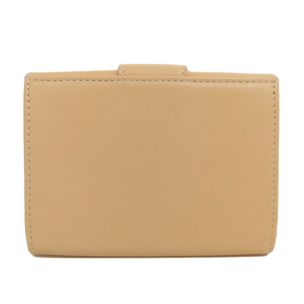FENDI Card Case leather beige logo