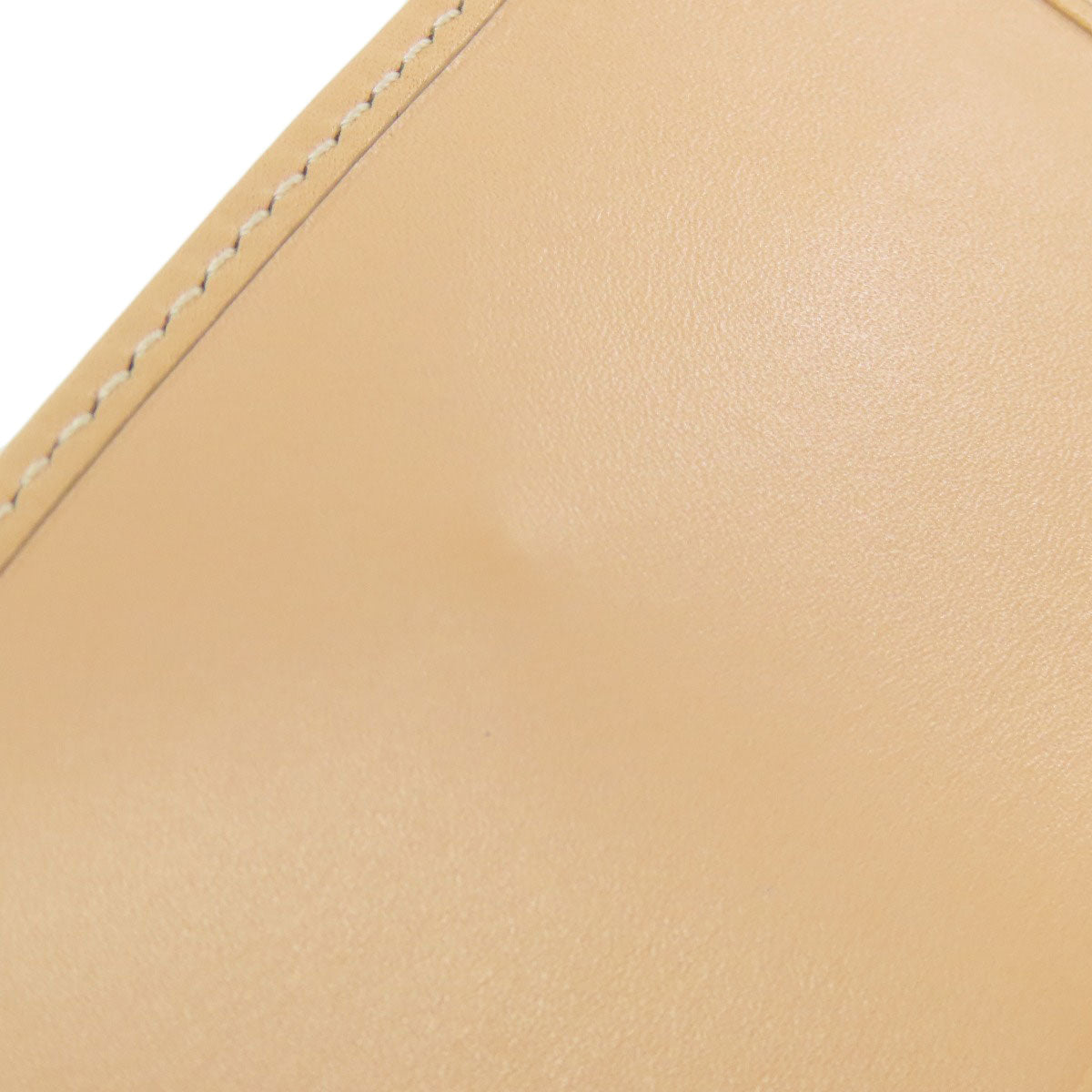 FENDI Card Case leather beige logo