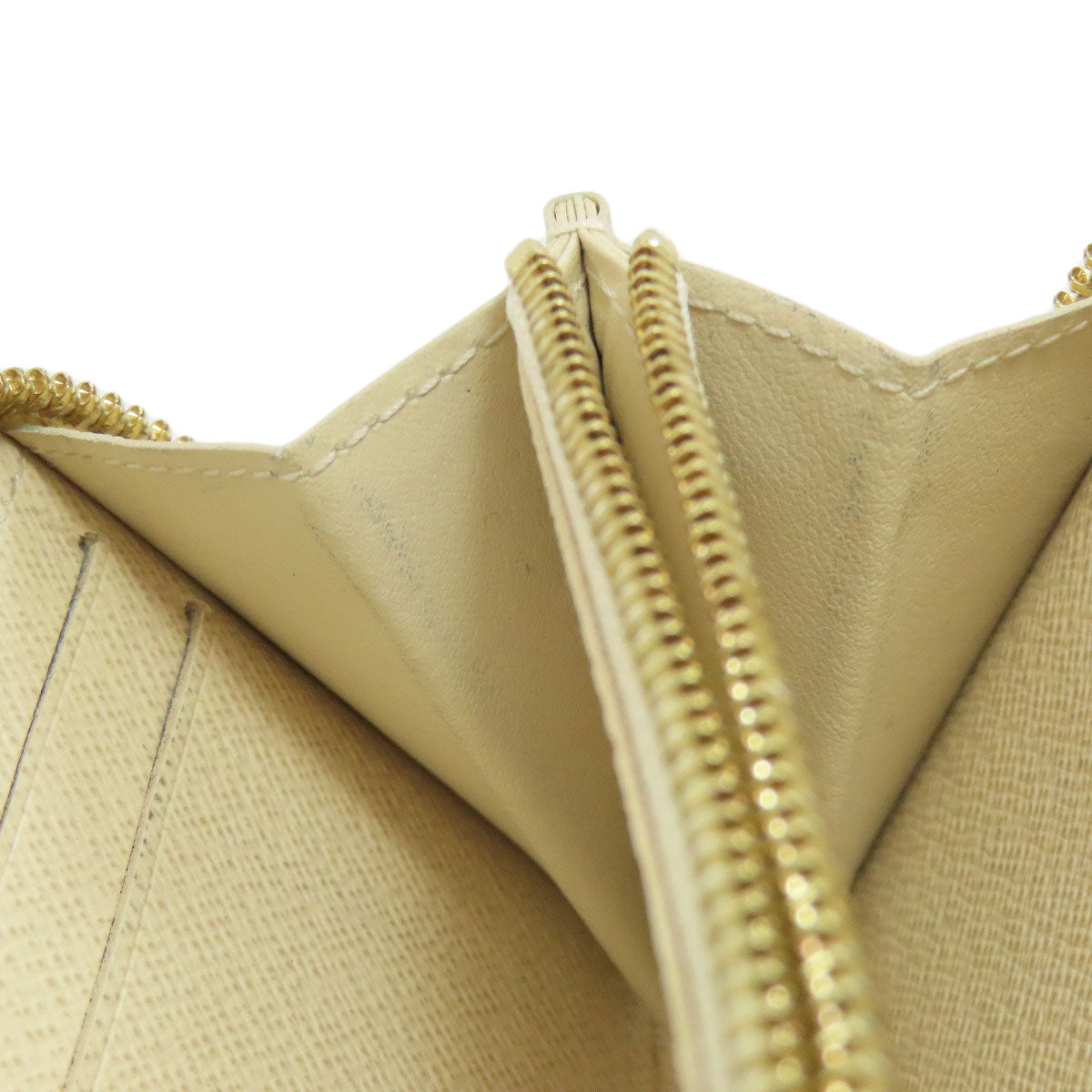 LOUIS VUITTON Long Wallet Purse N61210 Damier canvas white Portefeuille Clemence