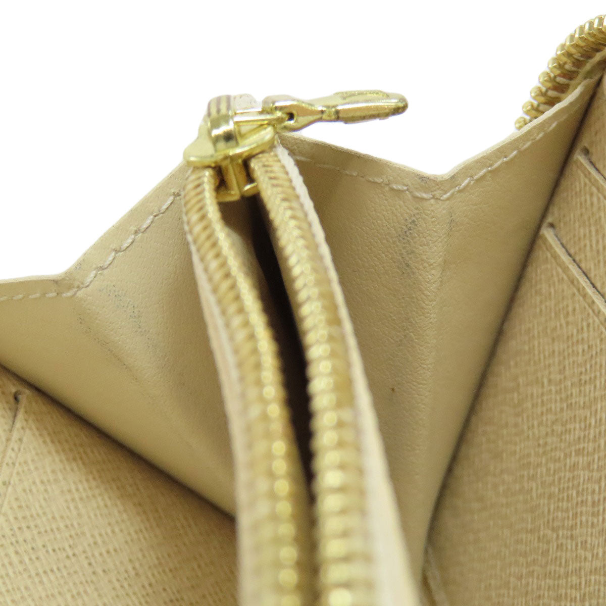 LOUIS VUITTON Long Wallet Purse N61210 Damier canvas white Portefeuille Clemence