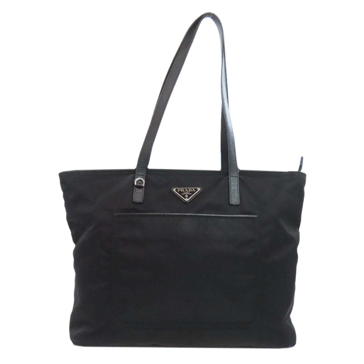 PRADA Tote Bag 1BG052 Nylon black logoMetal