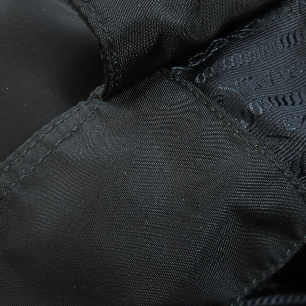 PRADA Tote Bag 1BG052 Nylon black logoMetal