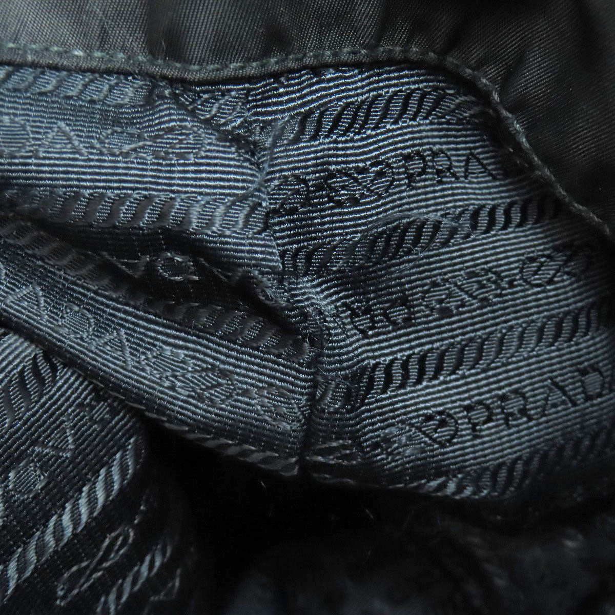 PRADA Tote Bag 1BG052 Nylon black logoMetal