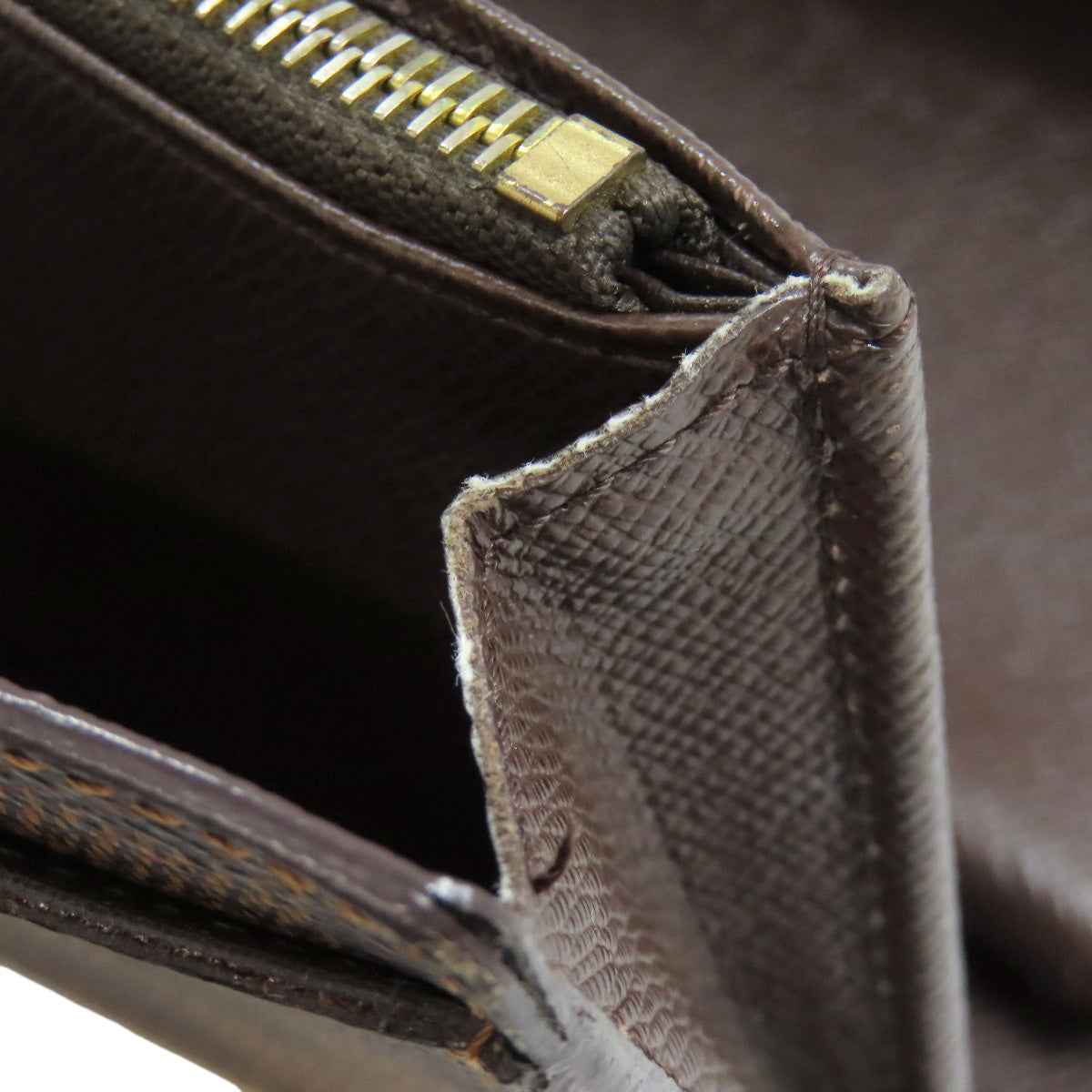 LOUIS VUITTON Bifold Wallet N63067 Damier canvas Brown Portefeuille Alexandra