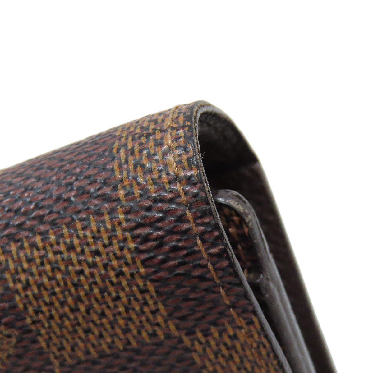 LOUIS VUITTON Bifold Wallet N63067 Damier canvas Brown Portefeuille Alexandra