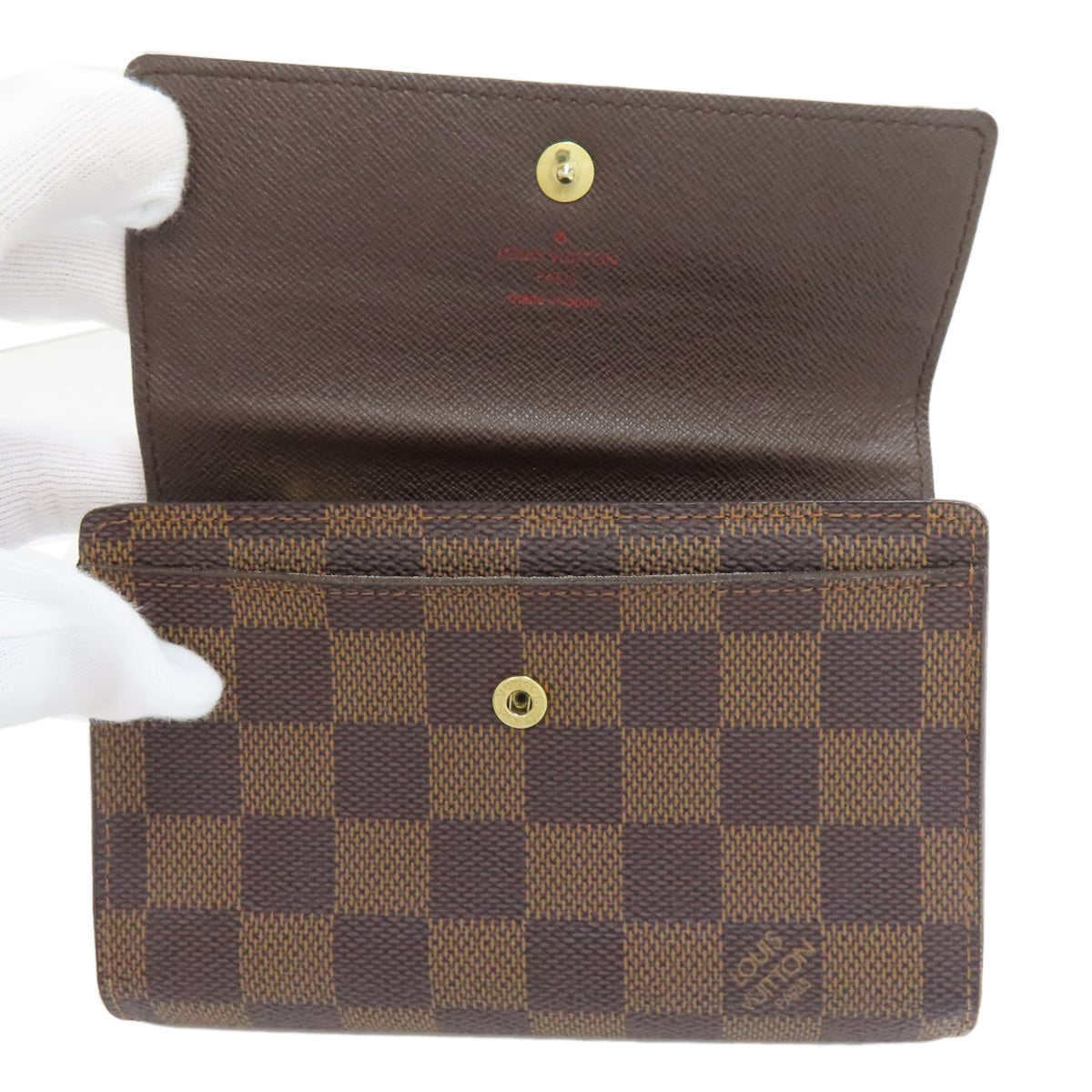 LOUIS VUITTON Bifold Wallet N63067 Damier canvas Brown Portefeuille Alexandra