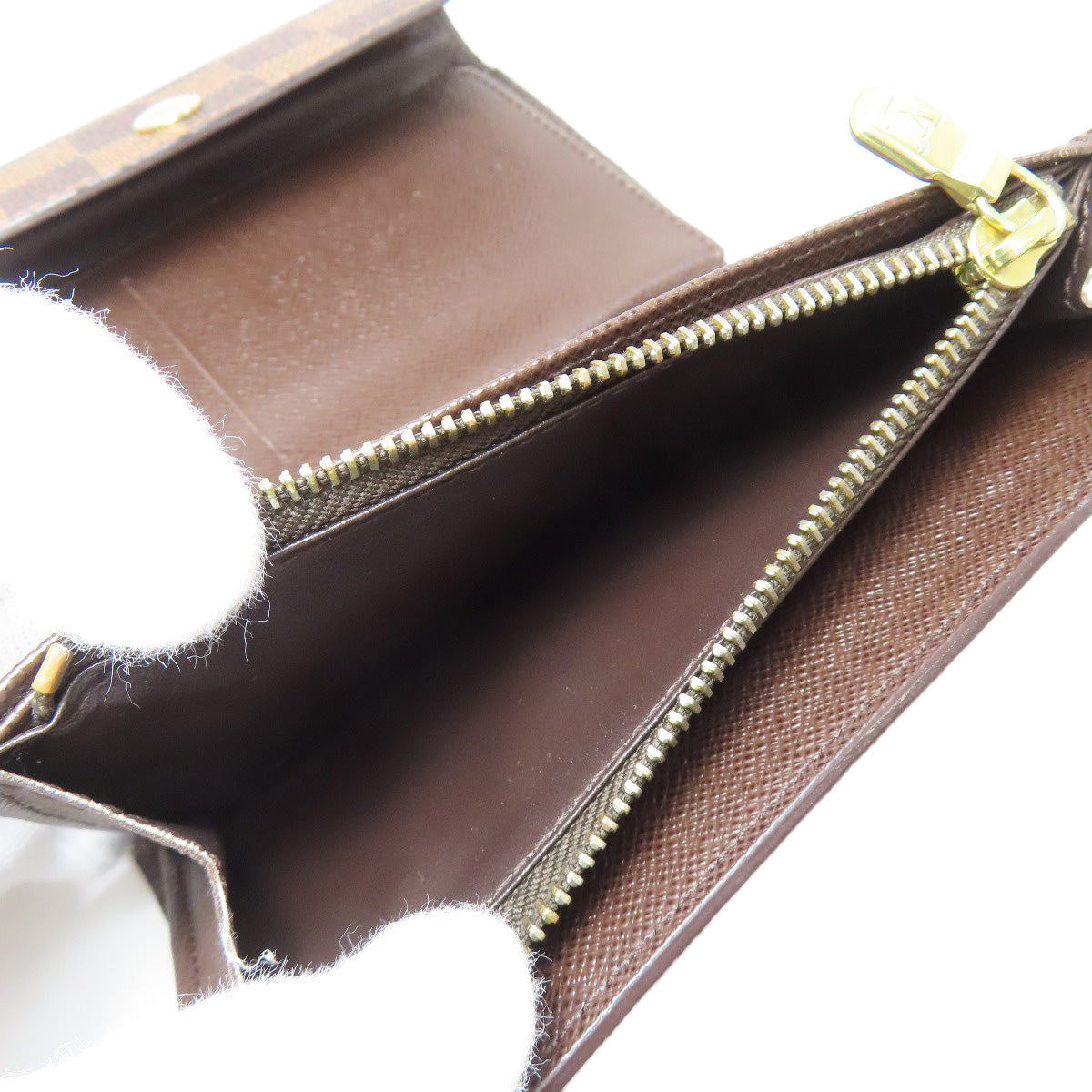 LOUIS VUITTON Bifold Wallet N63067 Damier canvas Brown Portefeuille Alexandra