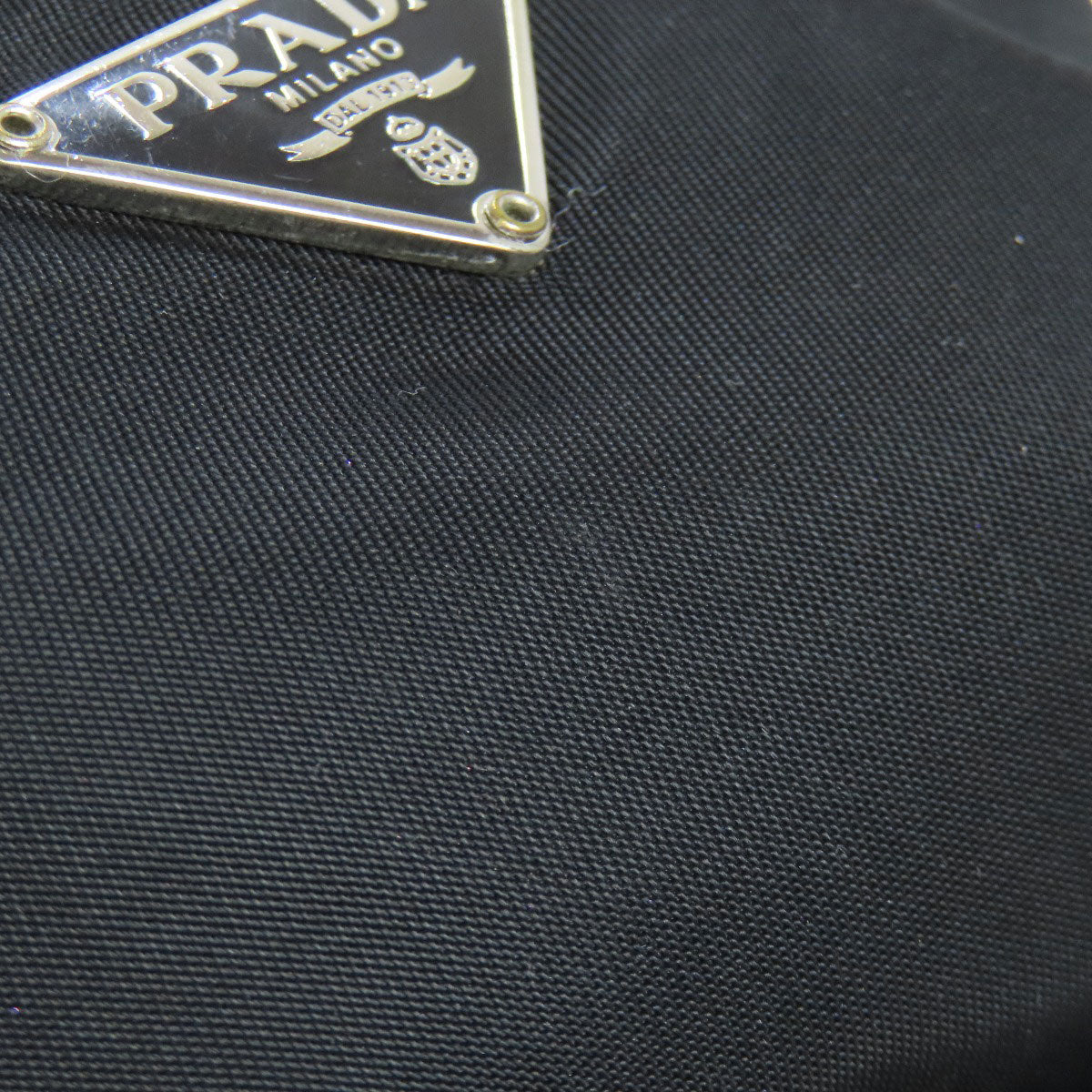 PRADA Accessory pouch Nylon black logoMetal
