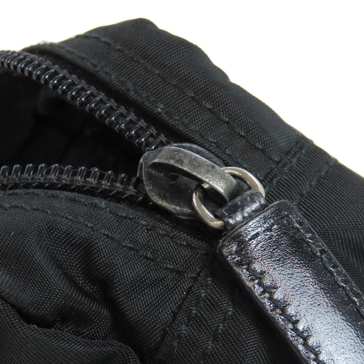 PRADA Accessory pouch Nylon black logoMetal