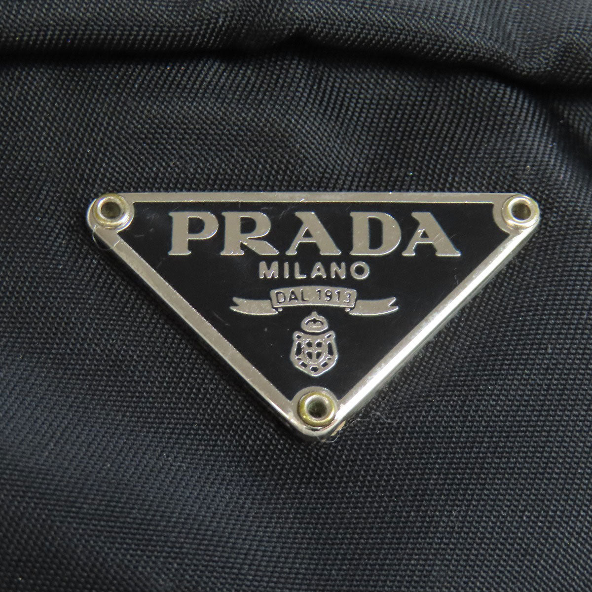 PRADA Accessory pouch Nylon black logoMetal