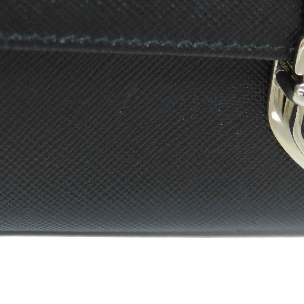 PRADA Long Wallet Purse 1M1037 Safiano black logo