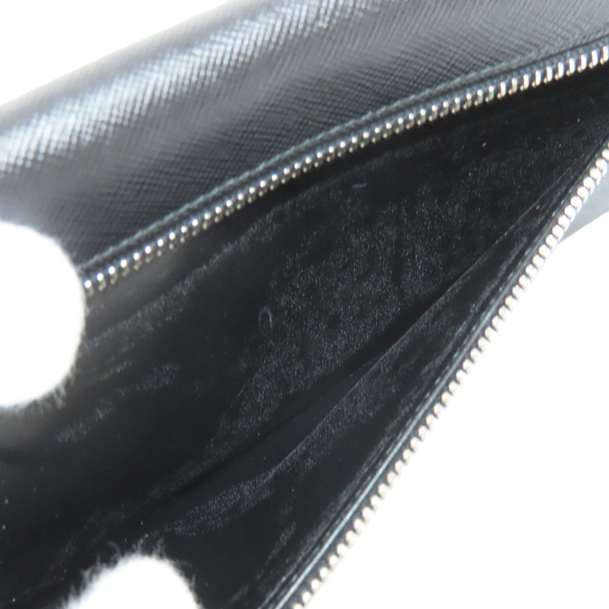 PRADA Long Wallet Purse 1M1037 Safiano black logo