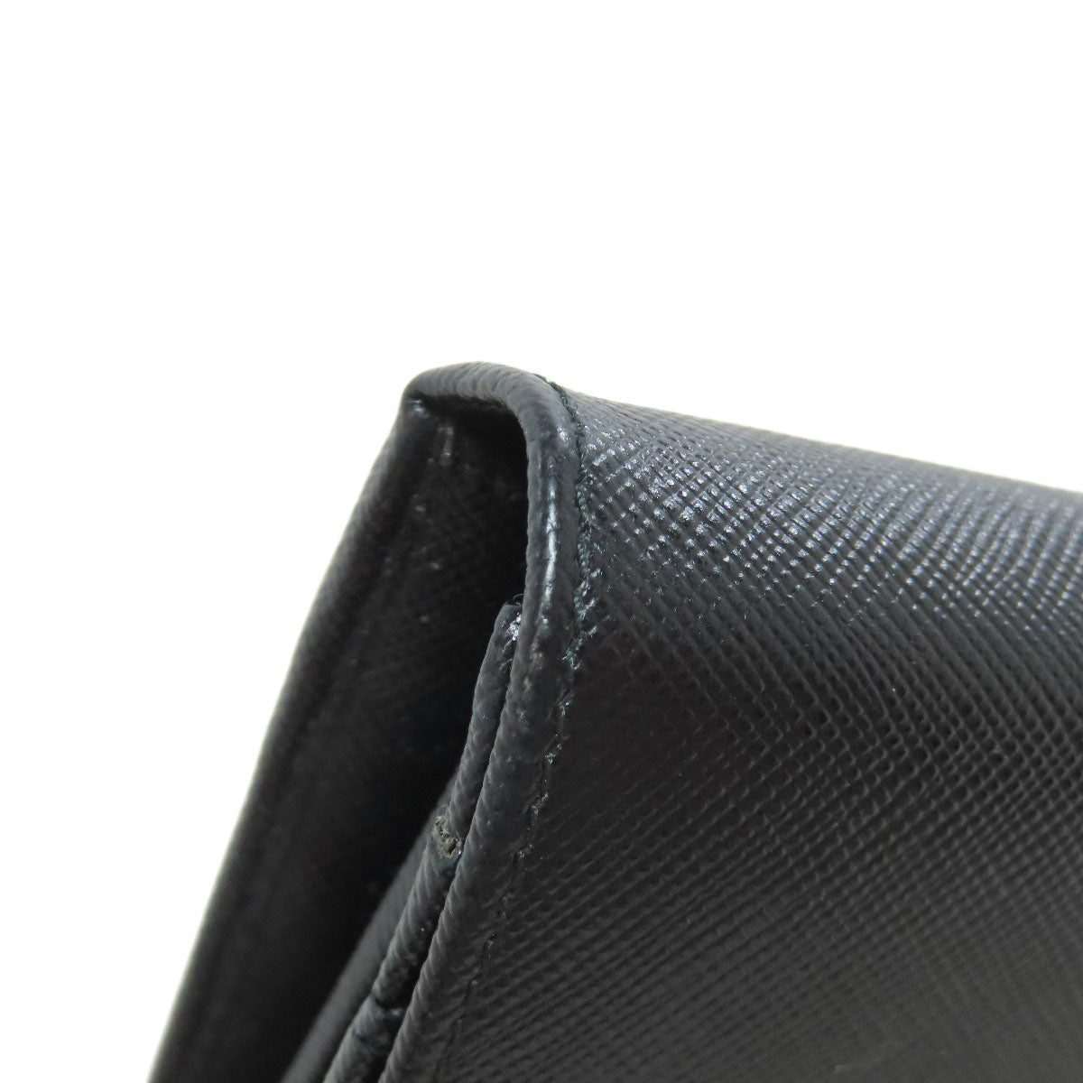 PRADA Long Wallet Purse 1M1037 Safiano black logo