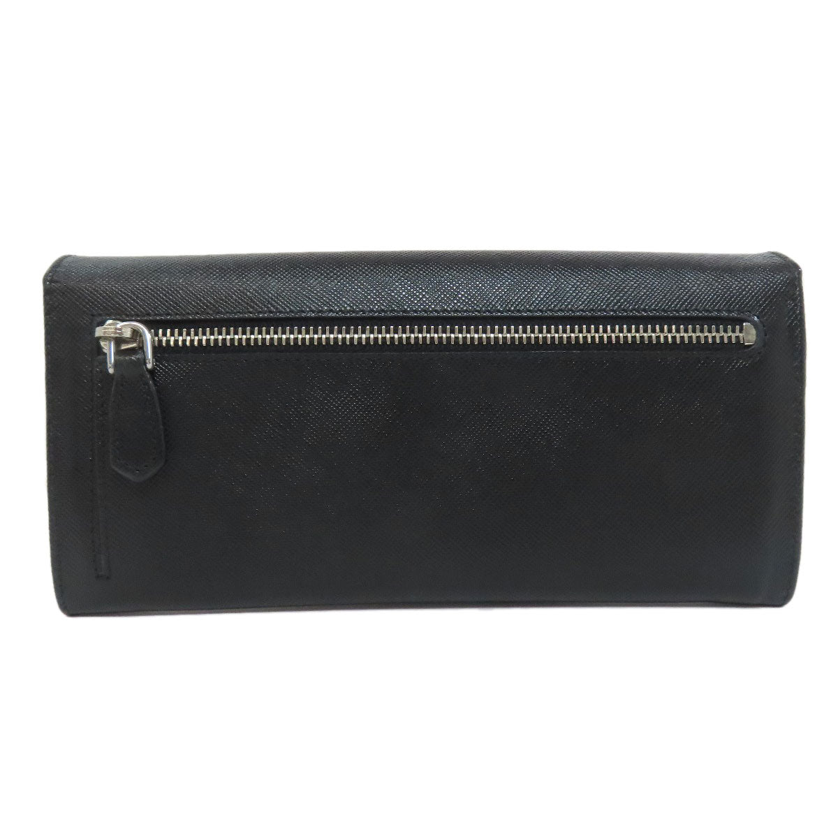 PRADA Long Wallet Purse 1M1037 Safiano black logo
