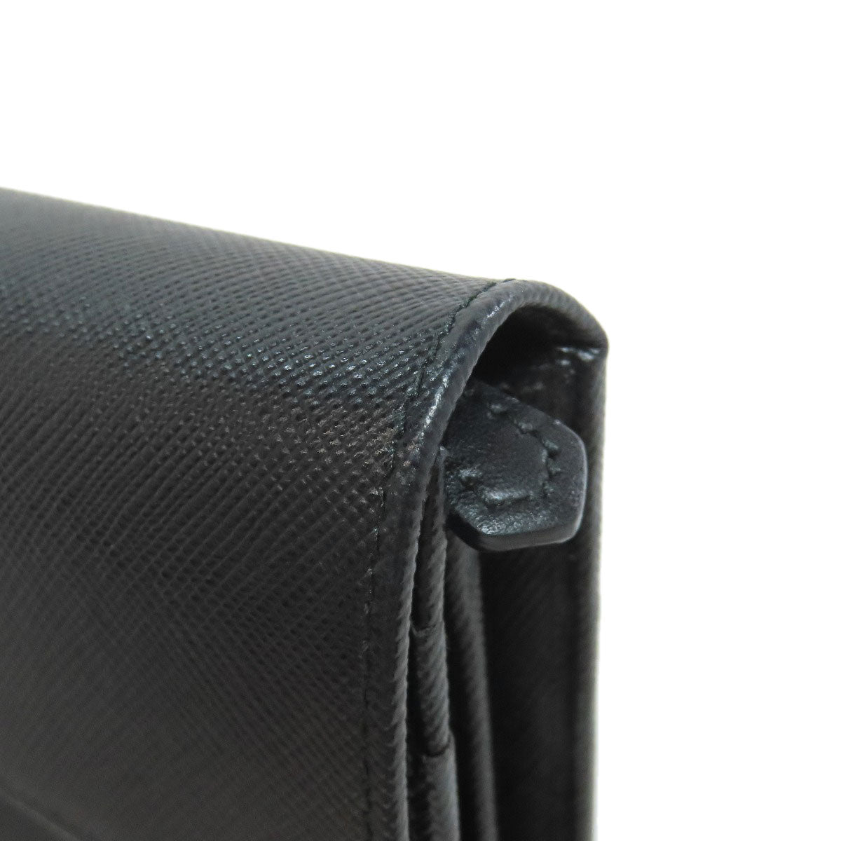 PRADA Long Wallet Purse 1M1037 Safiano black logo