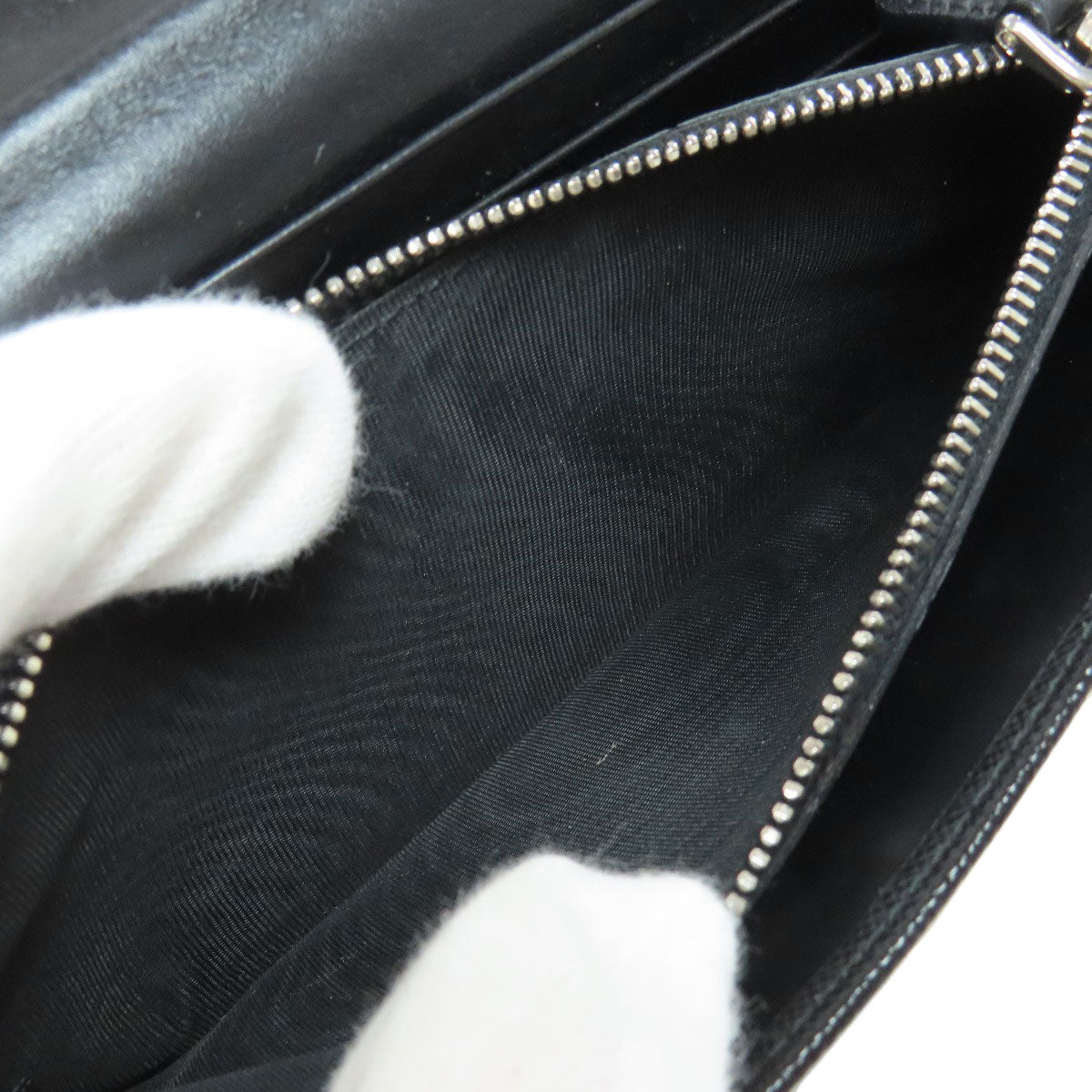 PRADA Long Wallet Purse 1M1037 Safiano black logo