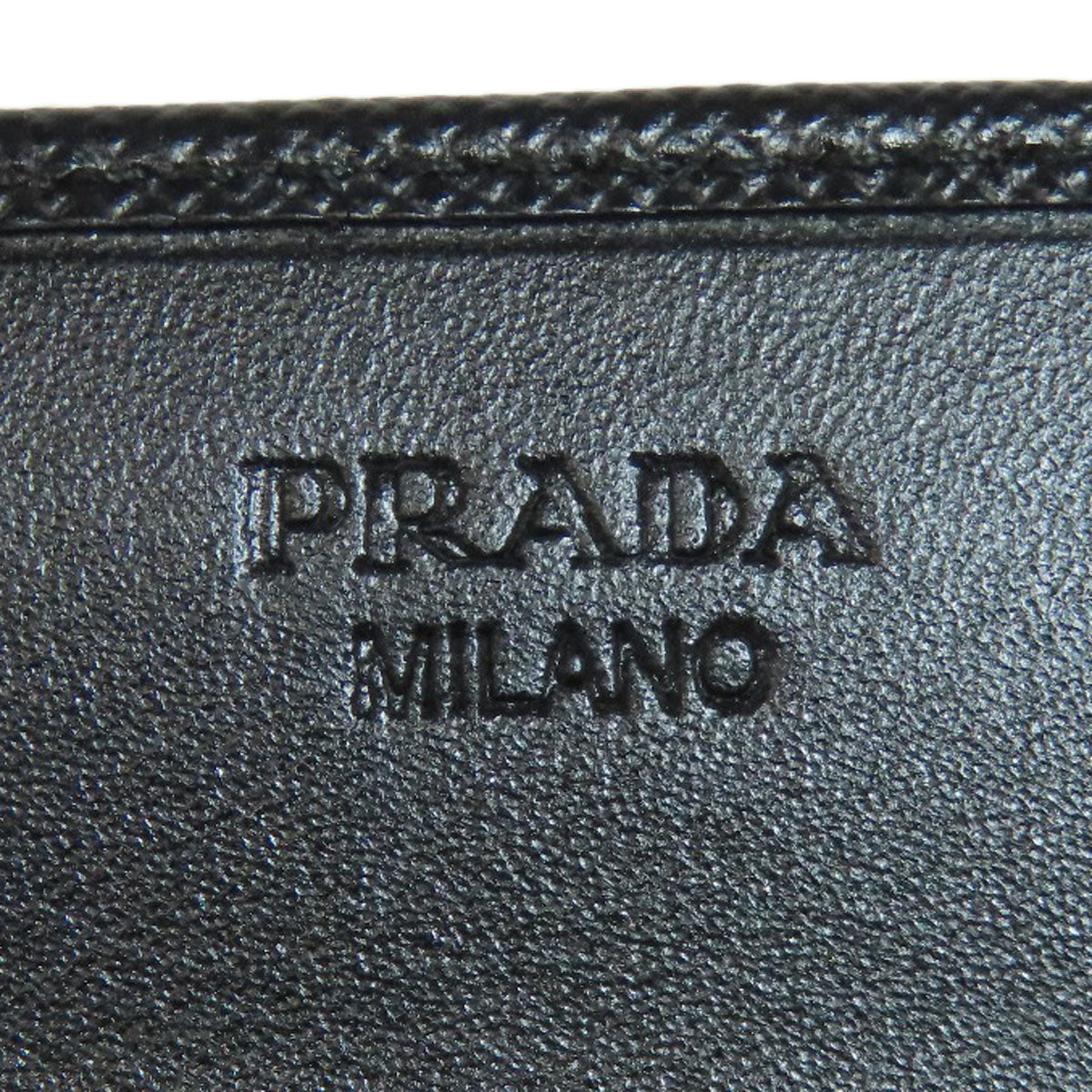 PRADA Long Wallet Purse 1M1037 Safiano black logo