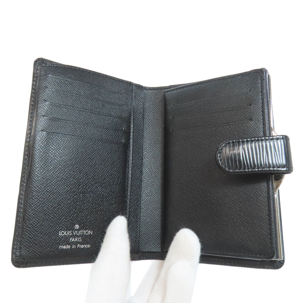LOUIS VUITTON Bifold Wallet M63242 Epi black Portefeuille Vienova