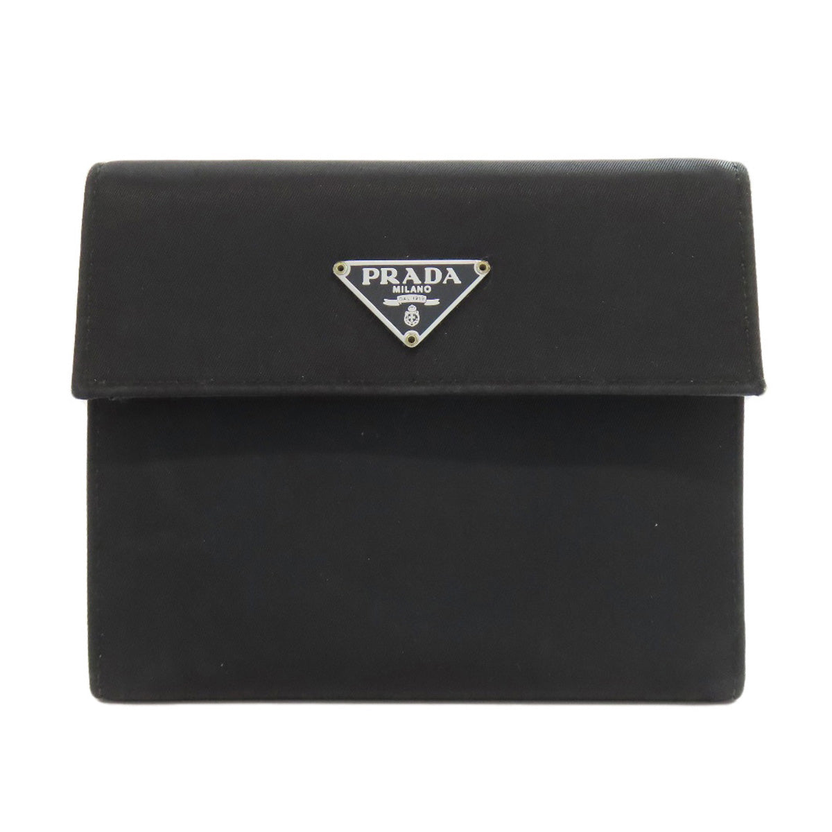 PRADA Bifold Wallet M170 Nylon black logoMetal