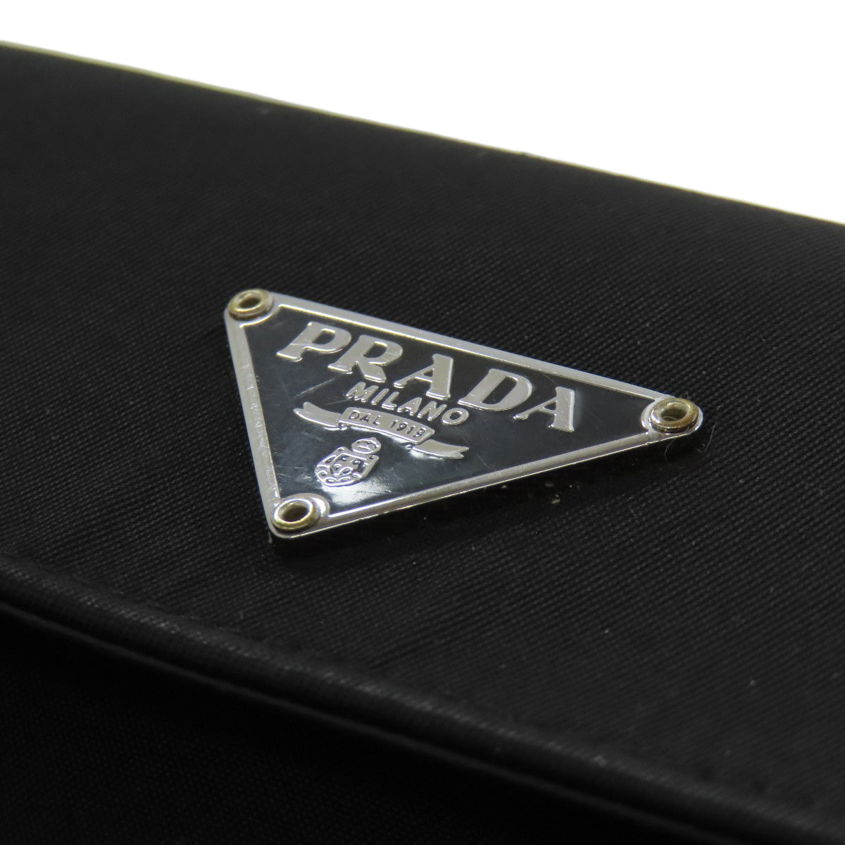 PRADA Bifold Wallet M170 Nylon black logoMetal