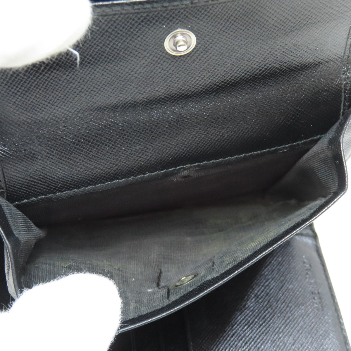 PRADA Bifold Wallet M170 Nylon black logoMetal