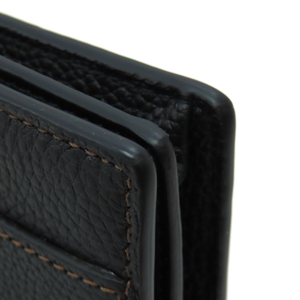 BURBERRY Bifold Wallet leather black TB logo