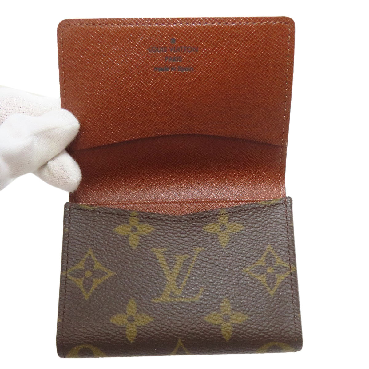 LOUIS VUITTON Card Case M62920 Monogram canvas Brown Anvelope Carte de Visit Card Case